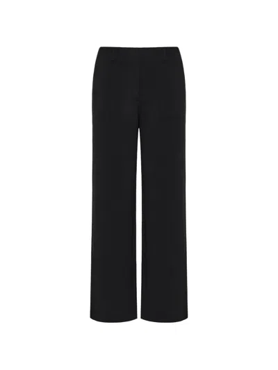 Theory Stretch-knit Trousers In Black