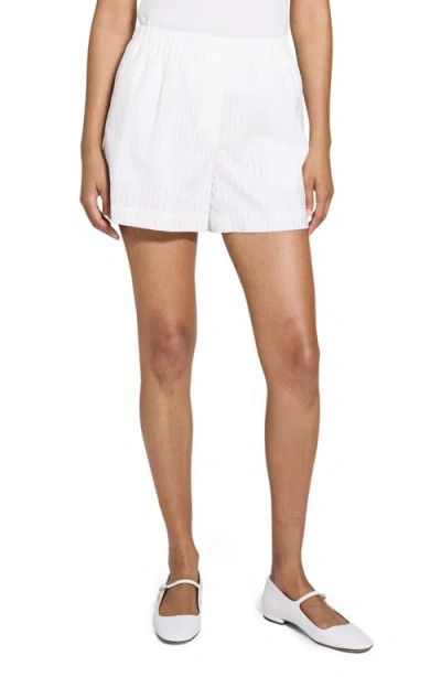 THEORY THEORY STRIPE COTTON BOXERS SHORTS
