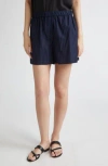 Theory Stripe Cotton Boxers Shorts In Blue