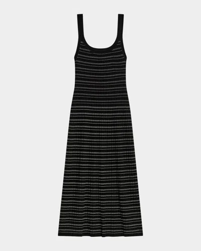 Theory Stripe Knit Midi Dress