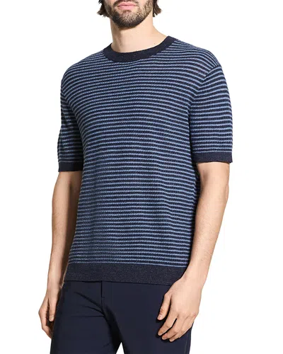 THEORY STRIPE LINEN TEE