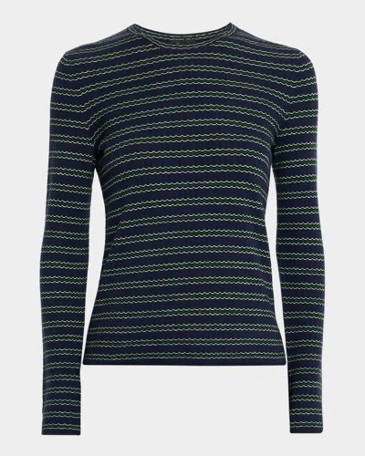 THEORY STRIPE LONG-SLEEVE TOP