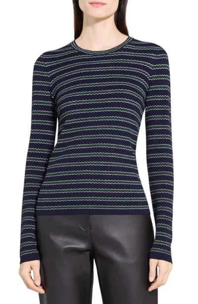THEORY THEORY STRIPE MERINO WOOL SWEATER