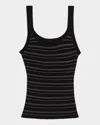 Theory Stripe Scoop-neck Tank Top