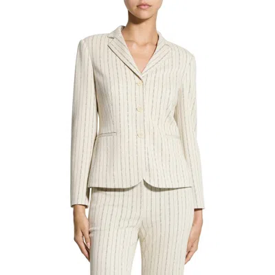 Theory Stripe Single Breasted Blazer In Neutral