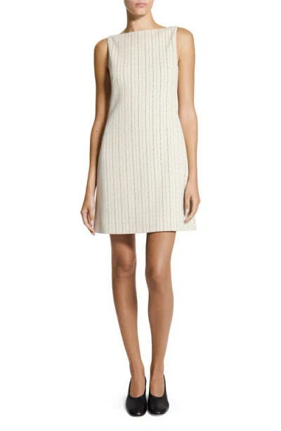 Theory Stripe Sleeveless Minidress In Neutral