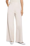 Theory Stripe Canvas High-rise Trousers In Sand Multi