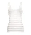 Theory Stripe Tank Top In White