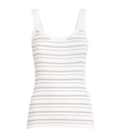 Theory Stripe Tank Top In White