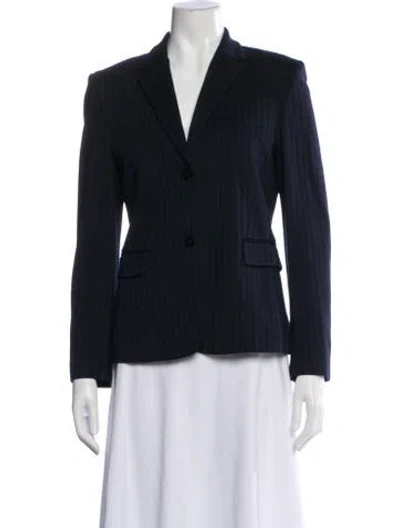 Pre-owned Theory Striped Blazer In Blue