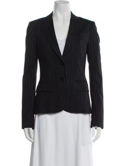 Pre-owned Theory Striped Blazer In Blue