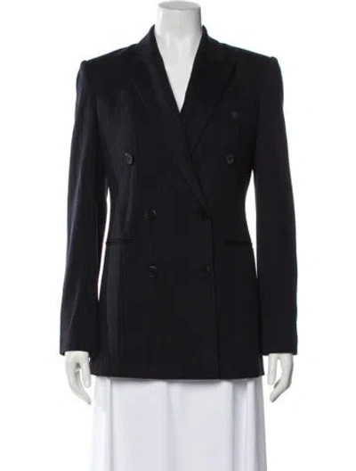 Pre-owned Theory Striped Blazer In Blue
