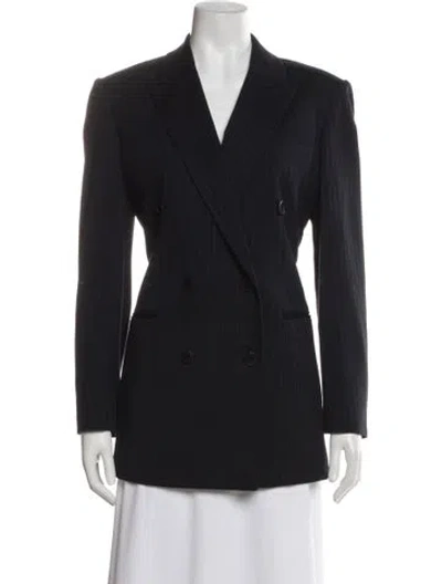 Pre-owned Theory Striped Blazer In Blue