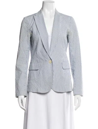 Pre-owned Theory Striped Blazer In Blue