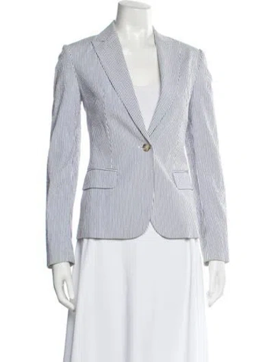Pre-owned Theory Striped Blazer In Blue