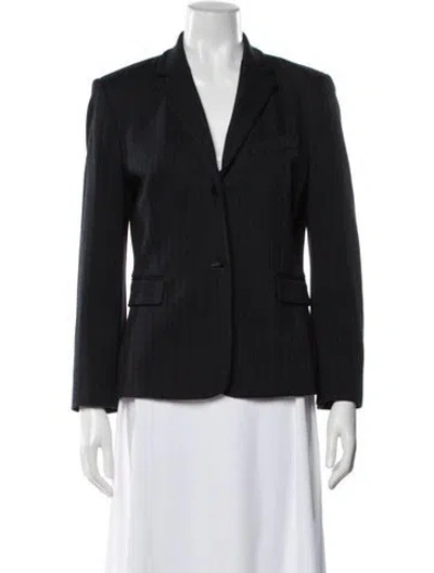 Pre-owned Theory Striped Blazer In Blue
