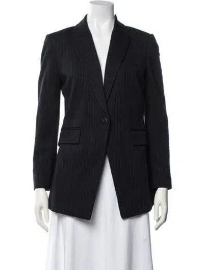 Pre-owned Theory Striped Blazer In Blue