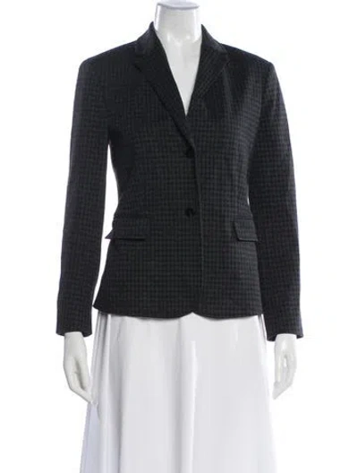 Pre-owned Theory Striped Blazer In Gray