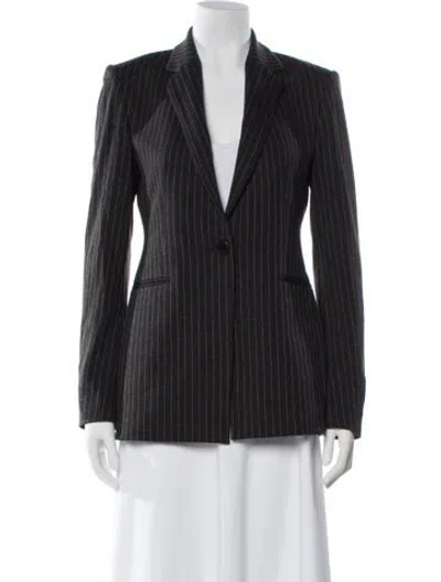 Pre-owned Theory Striped Blazer In Gray