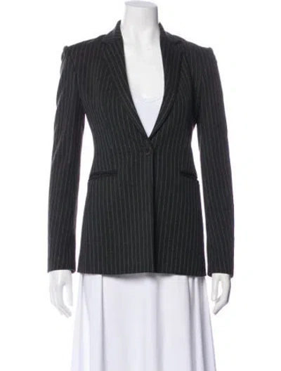 Pre-owned Theory Striped Blazer In Gray