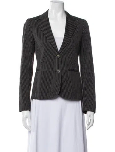 Pre-owned Theory Striped Blazer In Grey