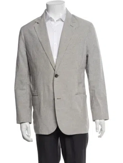Pre-owned Theory Striped Blazer In Grey