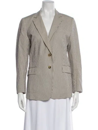 Pre-owned Theory Striped Blazer In Neutral