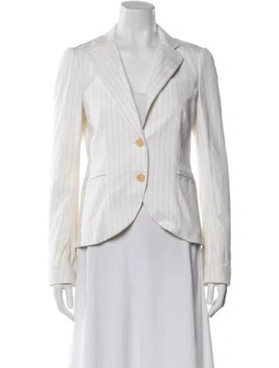 Pre-owned Theory Striped Blazer In Neutral