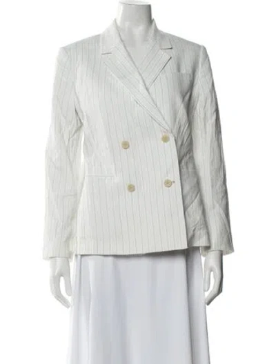 Pre-owned Theory Striped Blazer In Neutral