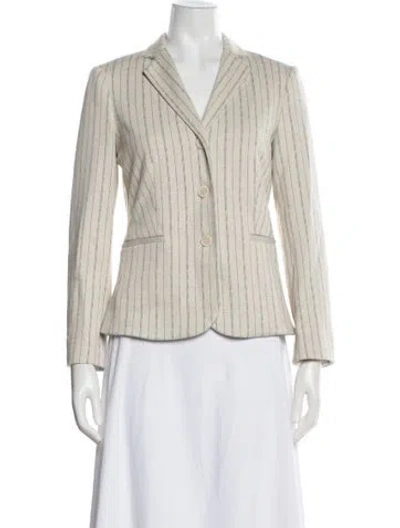 Pre-owned Theory Striped Blazer In Neutral