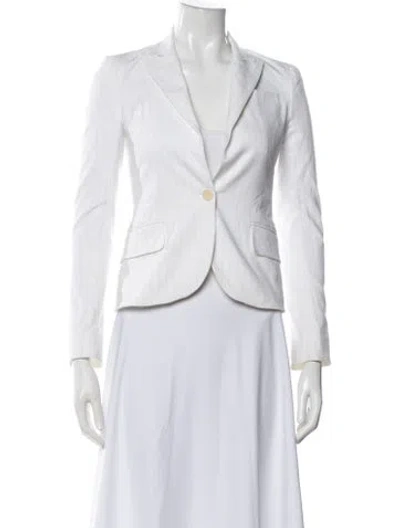 Pre-owned Theory Striped Blazer In White