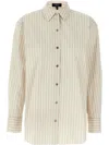 Theory Long Sleeves Striped Shirt In Neutrals