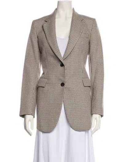 Pre-owned Theory Striped Coat In Neutral