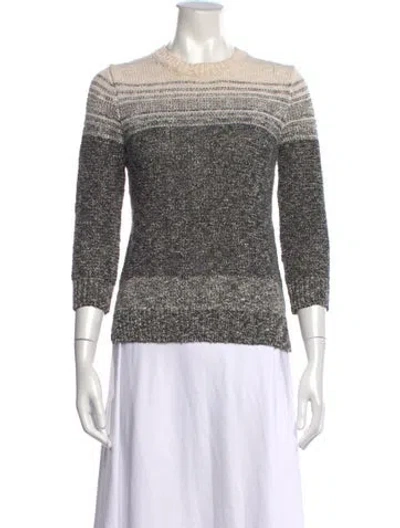 Pre-owned Theory Striped Crew Neck Sweater