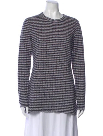 Pre-owned Theory Striped Crew Neck Sweater In Multi