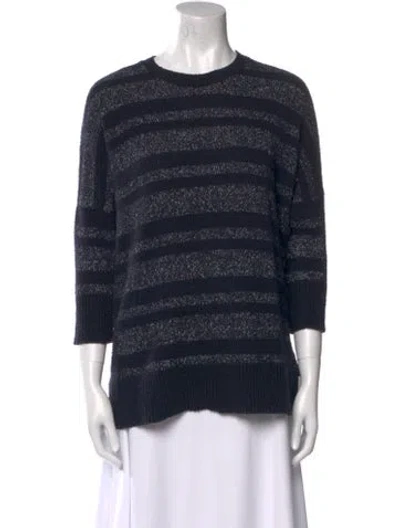 Pre-owned Theory Striped Crew Neck Sweater In Multi