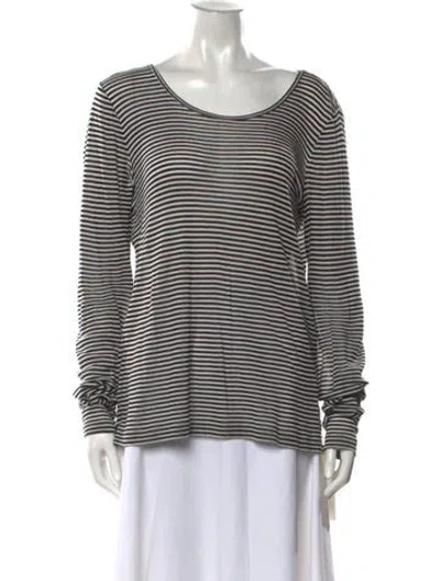 Pre-owned Theory Striped Crew Neck Sweater In Multi