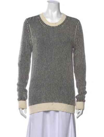 Pre-owned Theory Striped Crew Neck Sweater In Multi