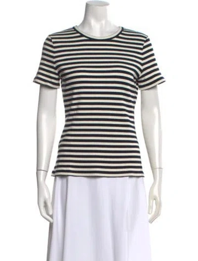 Pre-owned Theory Striped Crew Neck Sweater In Multi