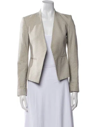 Pre-owned Theory Striped Evening Jacket In Neutral