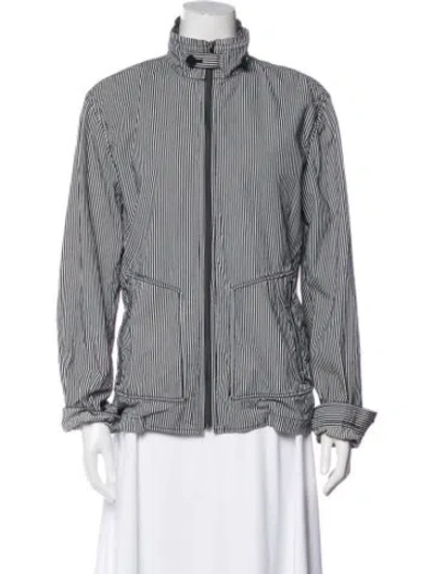 Pre-owned Theory Striped Jacket In Black