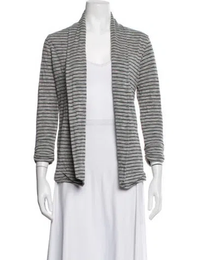 Pre-owned Theory Striped Jacket In Black/grey