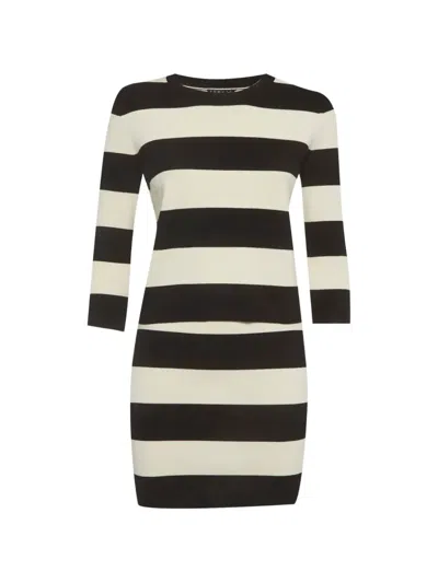Pre-owned Theory Striped Knit Skirt Set In White