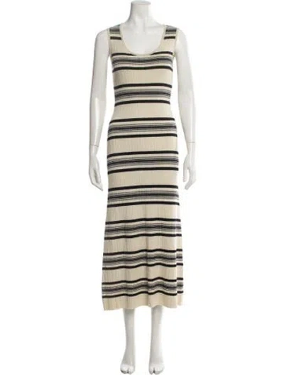 Pre-owned Theory Striped Long Dress