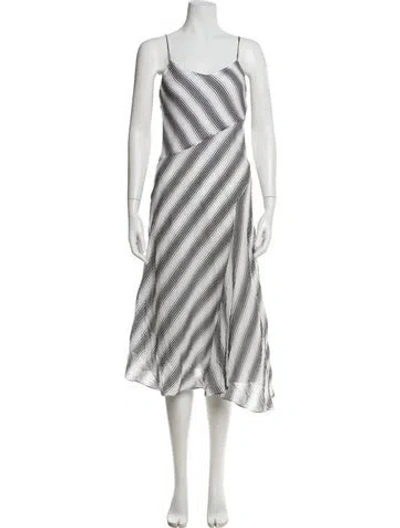 Pre-owned Theory Striped Midi Length Dress In Multi