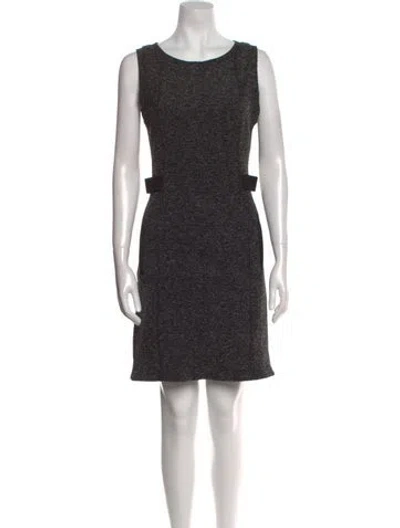 Pre-owned Theory Striped Mini Dress In Black