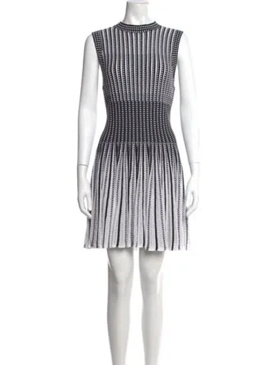 Pre-owned Theory Striped Mini Dress In Black
