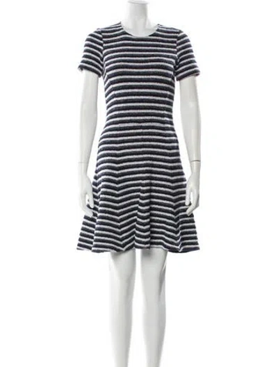 Pre-owned Theory Striped Mini Dress In Blue