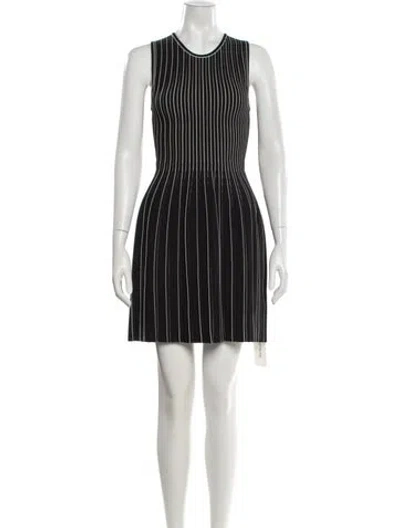 Pre-owned Theory Striped Mini Dress In Blue