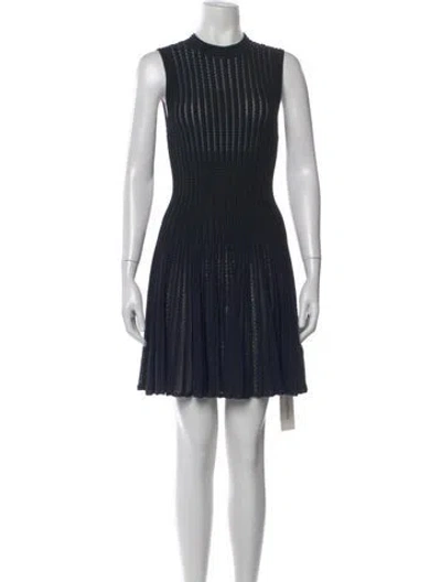 Pre-owned Theory Striped Mini Dress In Blue